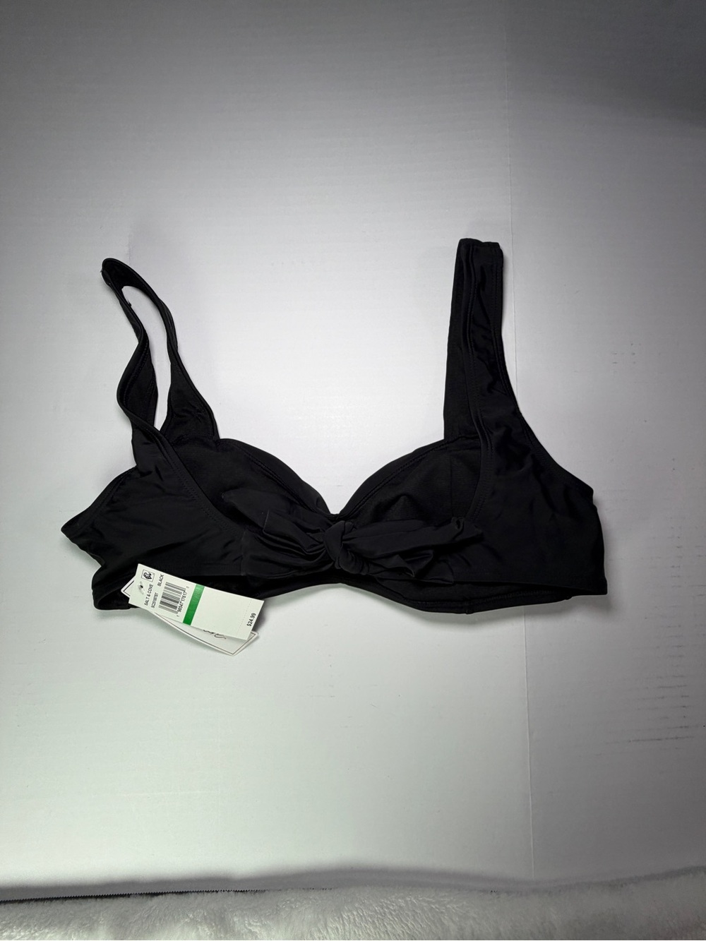 Salt + Cove Black Knot-Front Swim Bralette